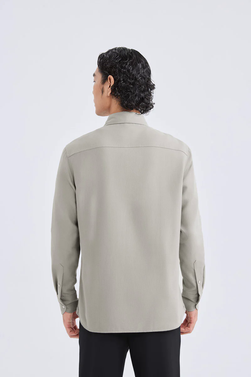HeatGuard Casual Shirt Jacket | Khaki Semi Plain 6100NZ HeatGuard Casual Shirt Jacket | Khaki Semi Plain 6100NZ