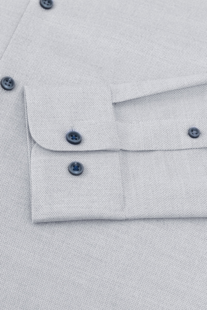 Waterless Dye Button-Down Smart Shirt | Grey 25238N