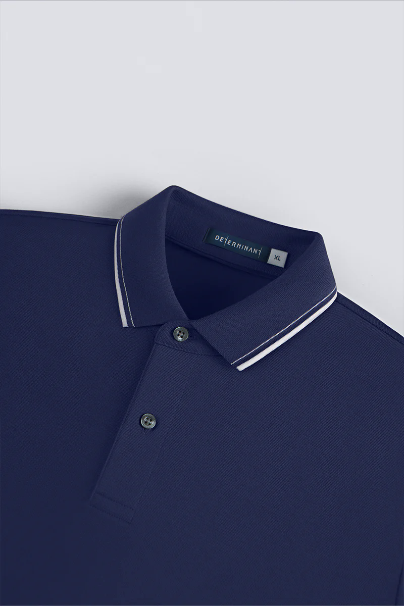 Pique Tipped Polo | Patriot Blue PT3925