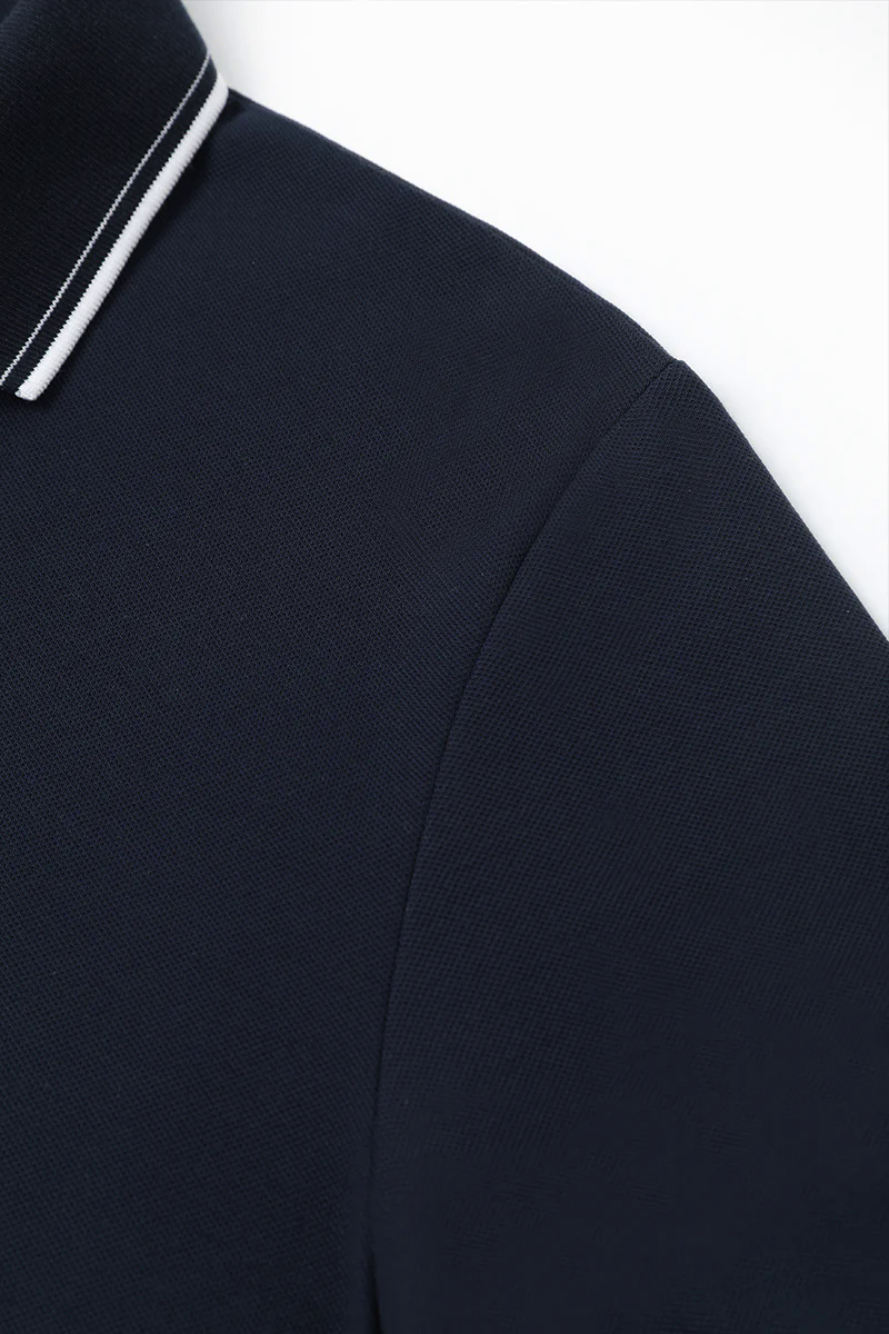 Pique Tipped Polo | Navy NNY096 Pique Tipped Polo | Navy NNY096
