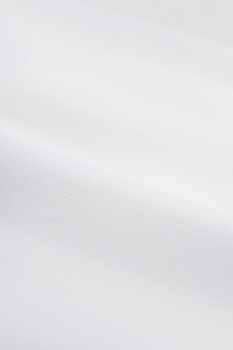 Wrinkle-Free Poplin Button-Down Dress Shirt | White WH001Z