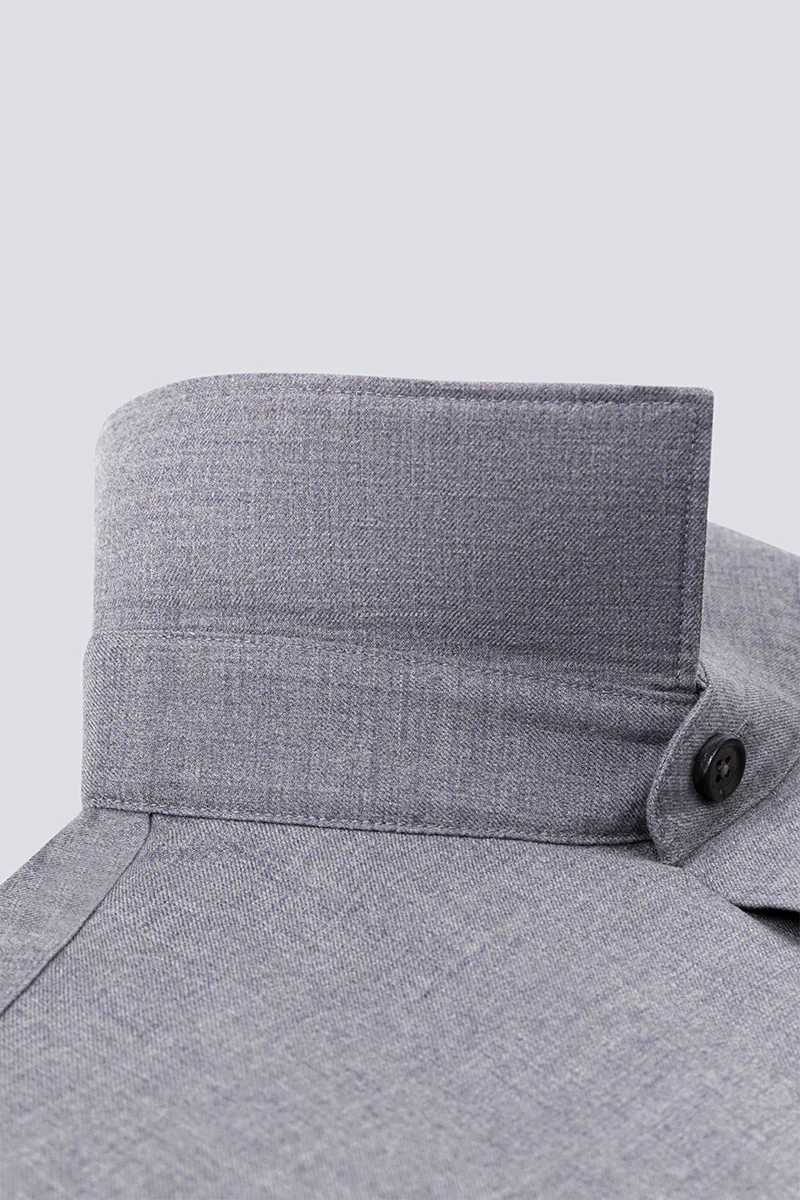 Supreme Cotton-Yak Twill Dress Shirt | Stone Grey 0372DK Supreme Cotton-Yak Twill Dress Shirt | Stone Grey 0372DK
