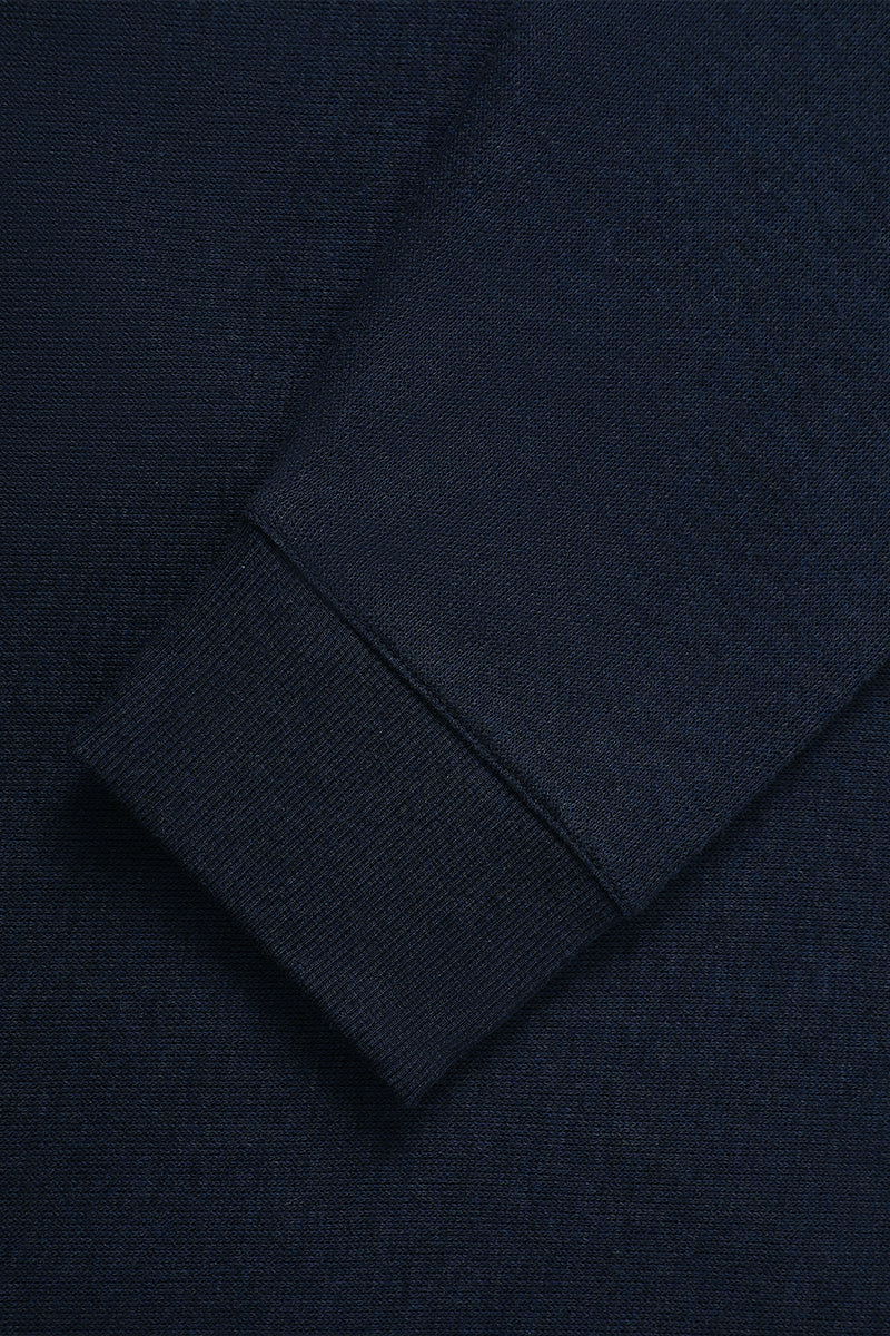 Merino-Blend French Rib Crew Neck Sweater | Navy EB1244 Merino-Blend French Rib Crew Neck Sweater | Navy EB1244
