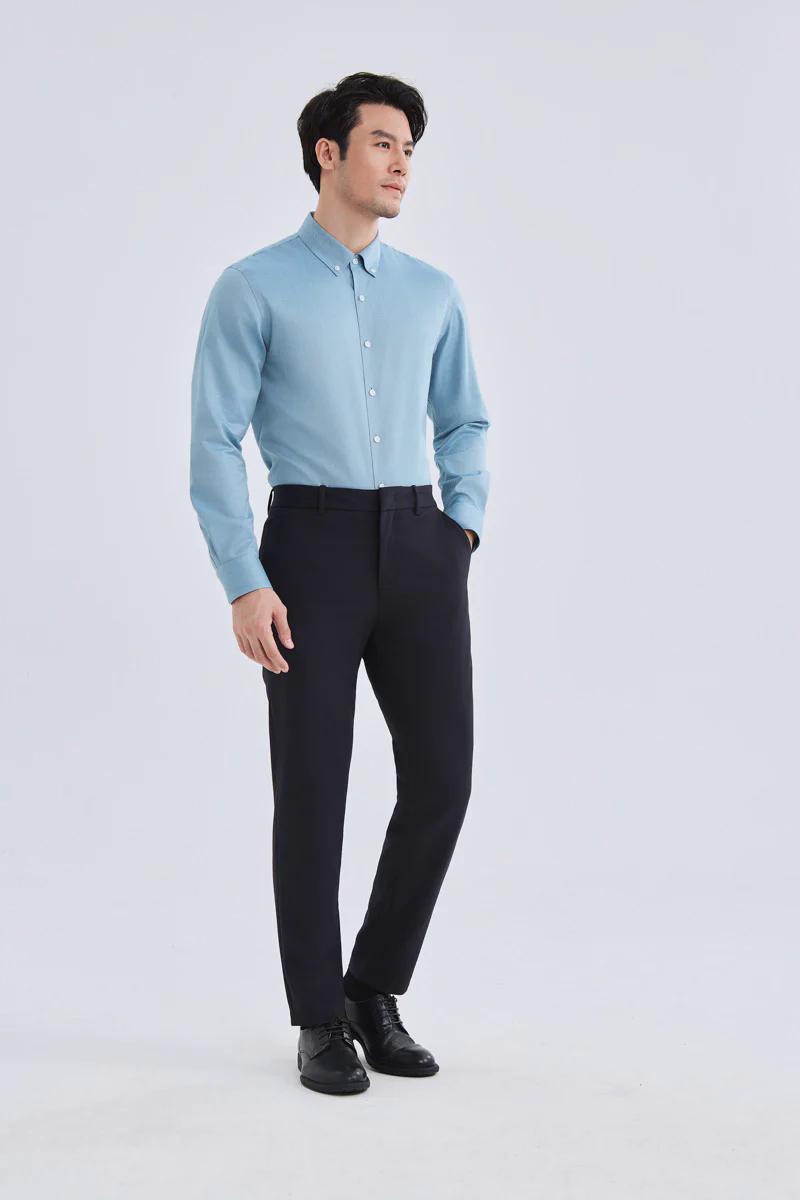 Waterless Dye Button-Down Smart Shirt | Indigo Blue 25239N Waterless Dye Button-Down Smart Shirt | Indigo Blue 25239N