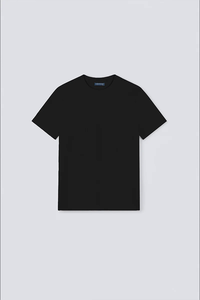 Waffle Crew Neck T-Shirt | Black BKFD01 Waffle Crew Neck T-Shirt | Black BKFD01