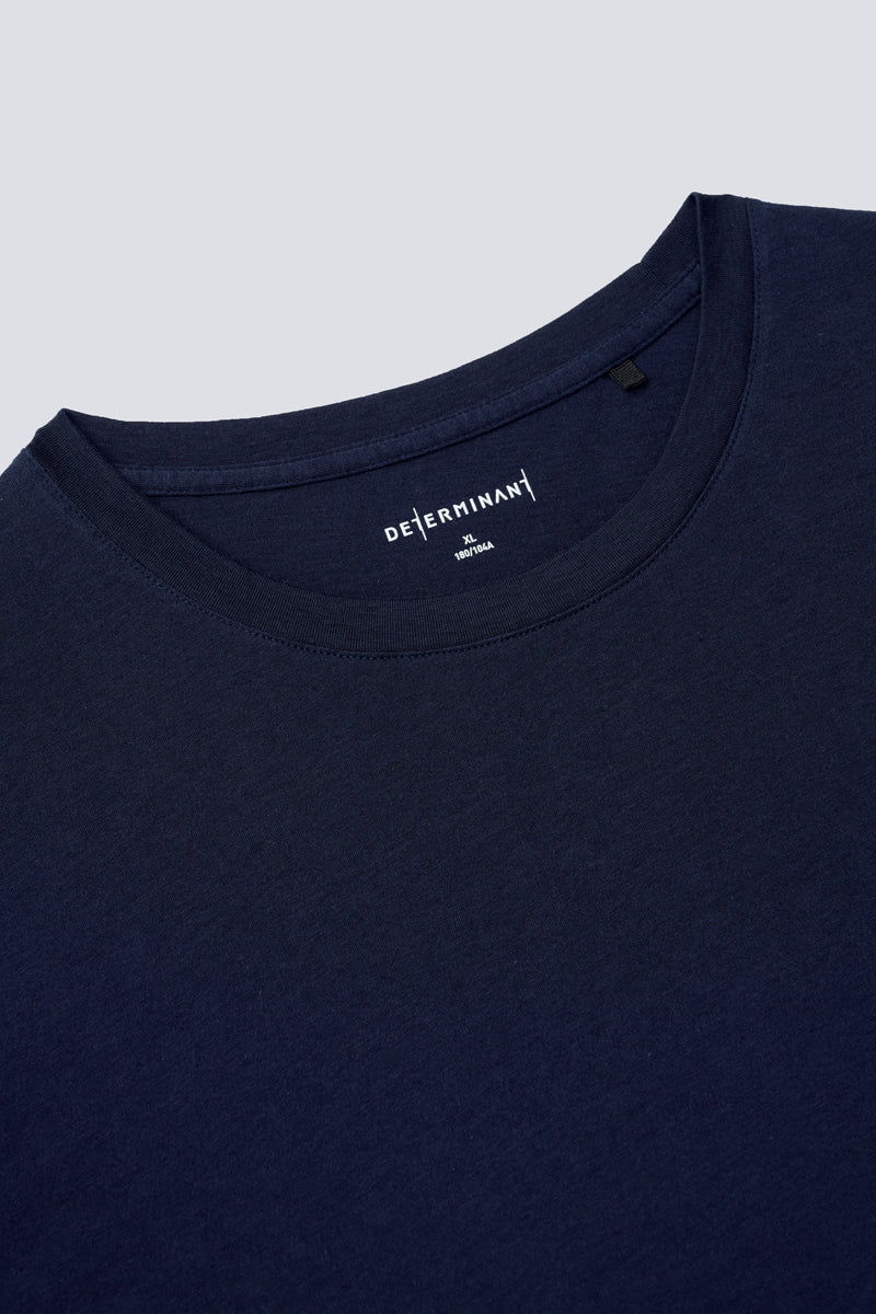 Supreme Cotton-Silk Crew Neck T-Shirt | Navy NYYD01 Supreme Cotton-Silk Crew Neck T-Shirt | Navy NYYD01