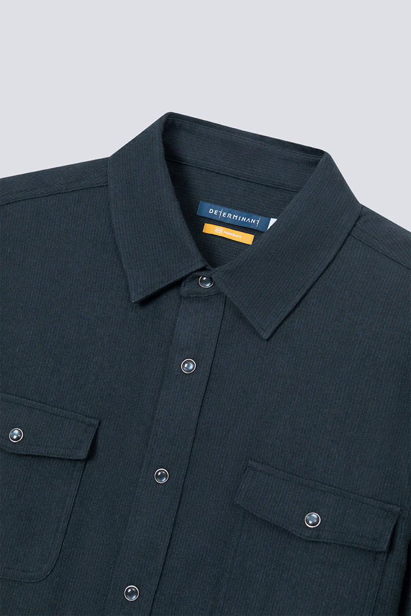 HeatGuard Casual Shirt Jacket | Navy Semi Plain 6099NZ HeatGuard Casual Shirt Jacket | Navy Semi Plain 6099NZ