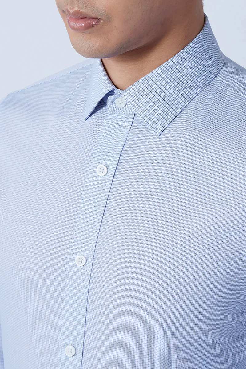 Wrinkle-Free Poplin Dress Shirt | Blue Check 16771N Wrinkle-Free Poplin Dress Shirt | Blue Check 16771N