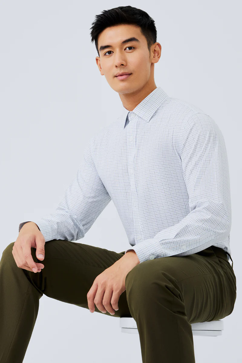Waterless Dye Dress Shirt | White Multi-Check 20812N Waterless Dye Dress Shirt | White Multi-Check 20812N