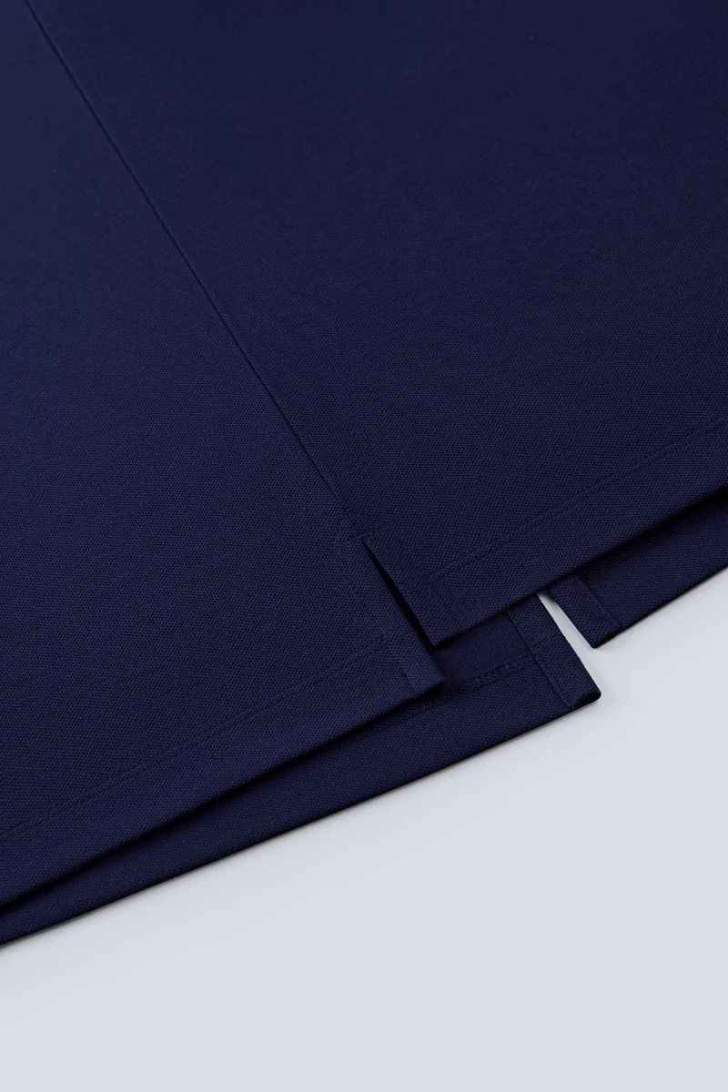 Pique Contrast Collar Polo | Navy NNY096 Pique Contrast Collar Polo | Navy NNY096