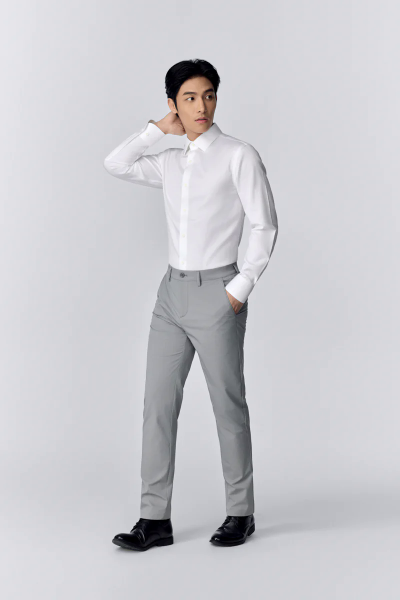 Supreme Cotton Herringbone Dress Shirt | White WH001Z