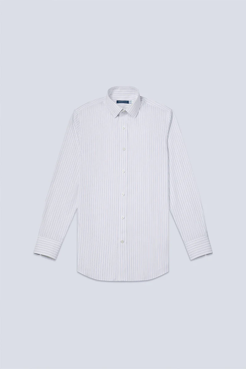 Wrinkle-Free Pinpoint Oxford Dress Shirt | Blue Stripes 9566DK Wrinkle-Free Pinpoint Oxford Dress Shirt | Blue Stripes 9566DK