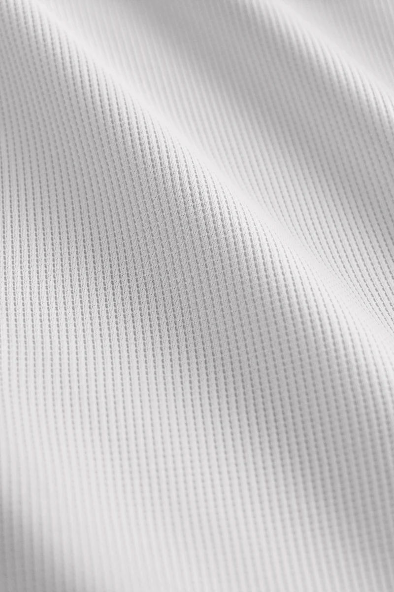 Waffle-Knit Polo | Light Grey GYFL01